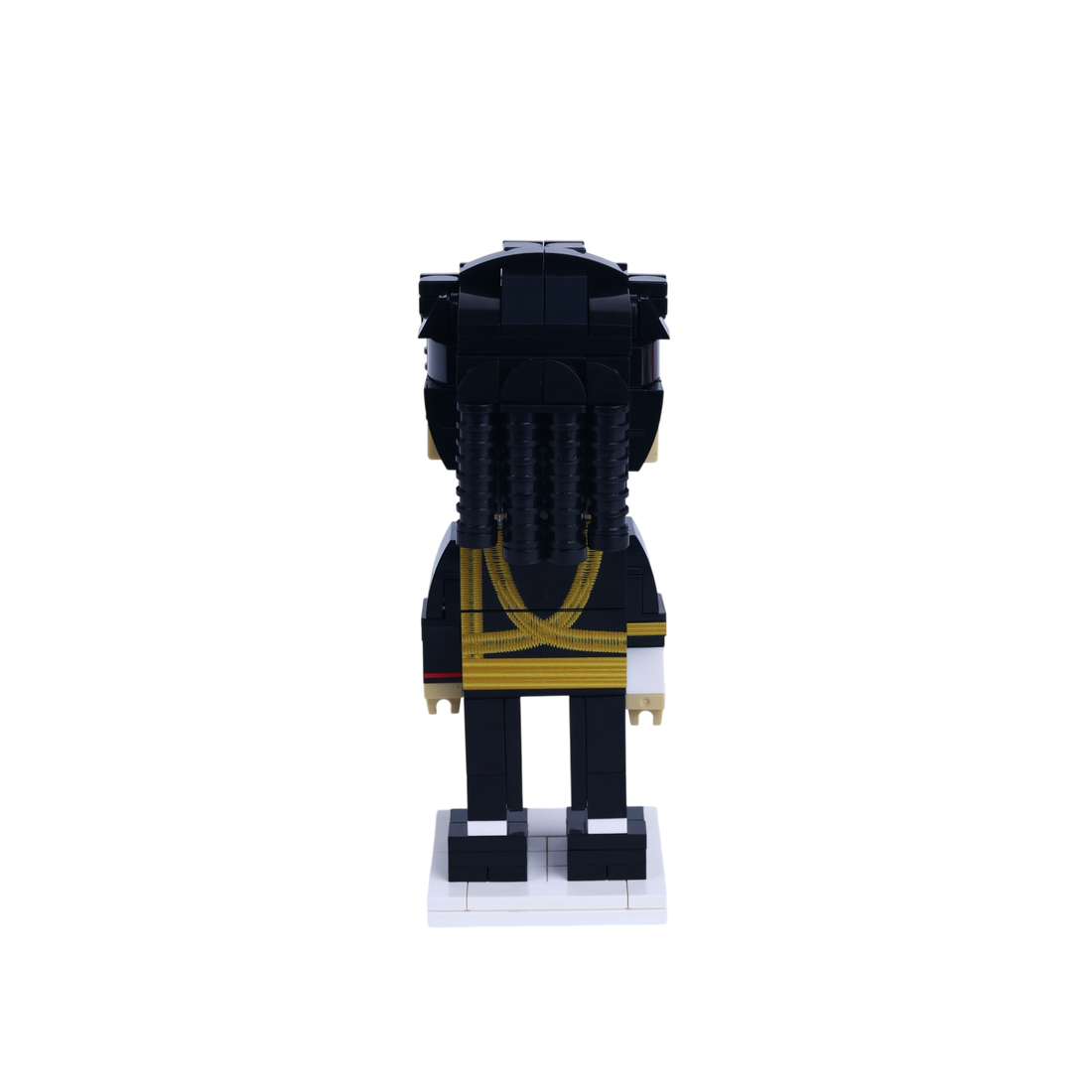 Black Suit Dance Performer custom brick figure, back view
