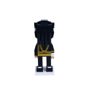 Black Suit Dance Performer custom brick figure, back view