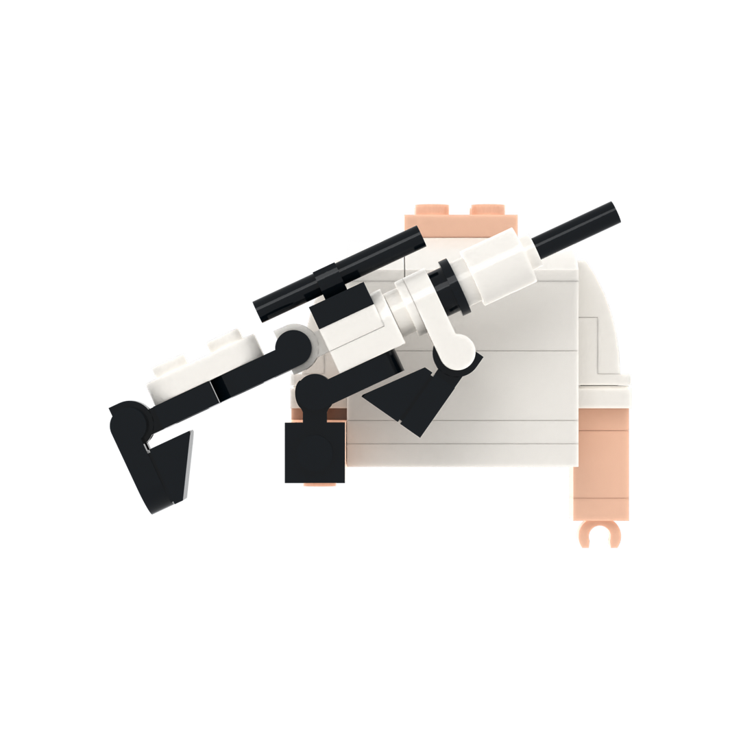 Black-White Rifle brick figure accessory, main product view