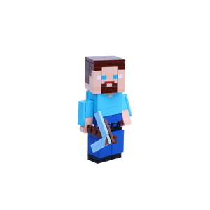 Blockworld Builder custom brick figure, left-side view