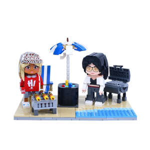 Brew & BBQ brick scene, lifestyle view