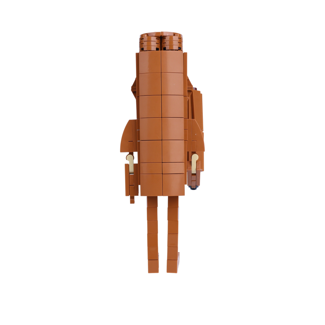 Brown Stick Man brick art collectible, back view
