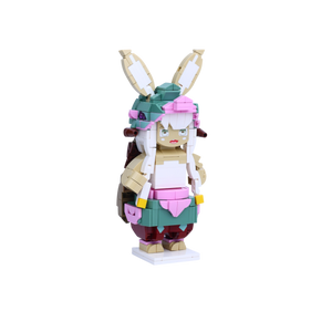 Bunny-Eared Girl custom brick figure, left-side view