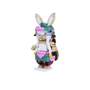 Bunny-Eared Girl custom brick figure, right-side view