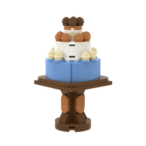 Cake On Tall Cake Stand brick scene accessory, detail view 2