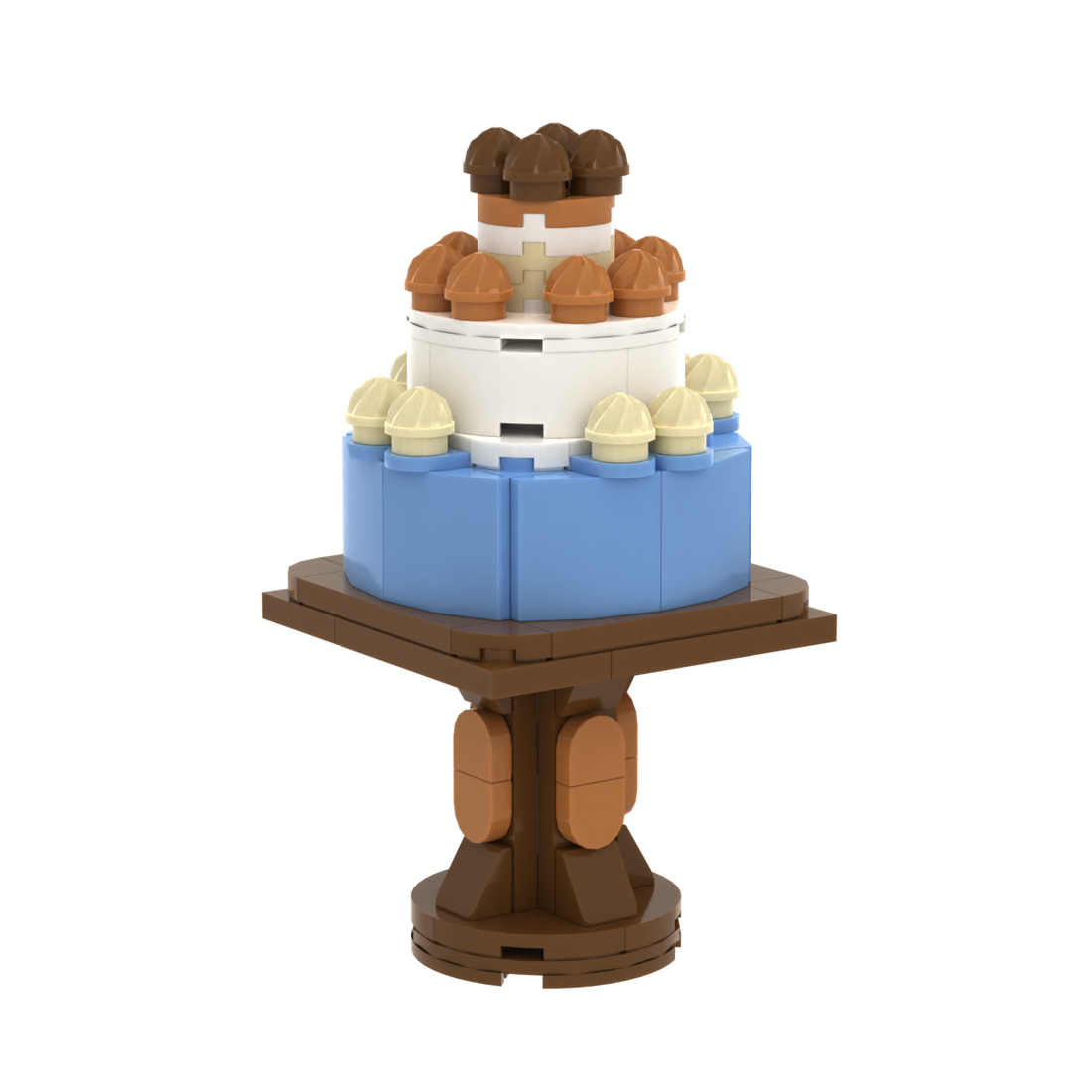 Cake On Tall Cake Stand brick scene accessory, right-side view