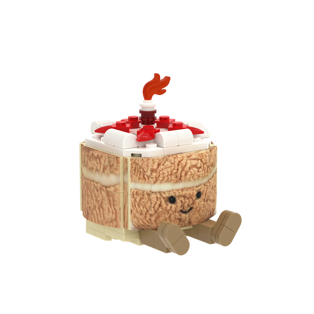 Cartoon Cake Figure brick scene accessory, right-side view