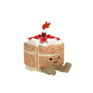 Cartoon Cake Figure brick scene accessory, right-side view