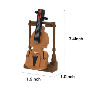 Cello brick scene accessory, size guide