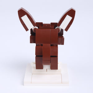 Chihuahua dog brick figure, back view
