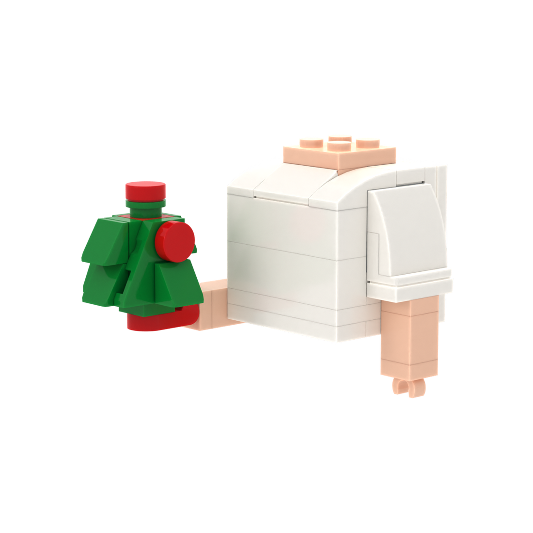 Christmas Tree brick figure accessory, right-side view