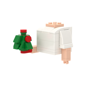 Christmas Tree brick figure accessory, right-side view