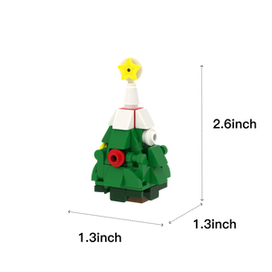 Christmas Tree Design 2 brick scene accessory, size guide