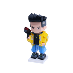 Chrome Street Runner custom brick figure, right-side view