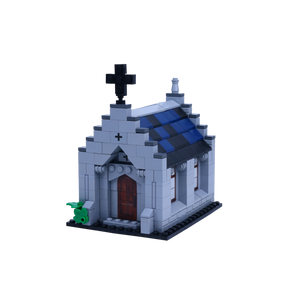 Church brick art collectible, right-side view