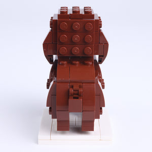 Cockapoo dog brick figure, back view