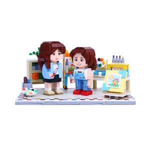 Colorful Studio brick scene, lifestyle view