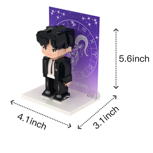 Constellation Boy custom brick figure, size guide