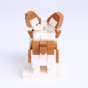 Corgi dog brick figure, back view