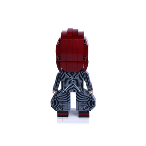 Cosmic Glam Performer custom brick figure, back view