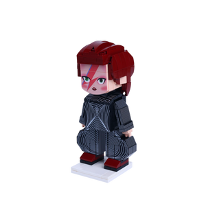 Cosmic Glam Performer custom brick figure, right-side view