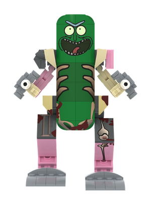 Pickle Rick custom brick figure