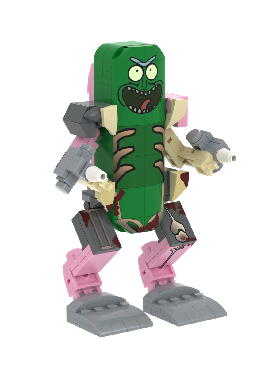 Pickle Rick custom brick figure