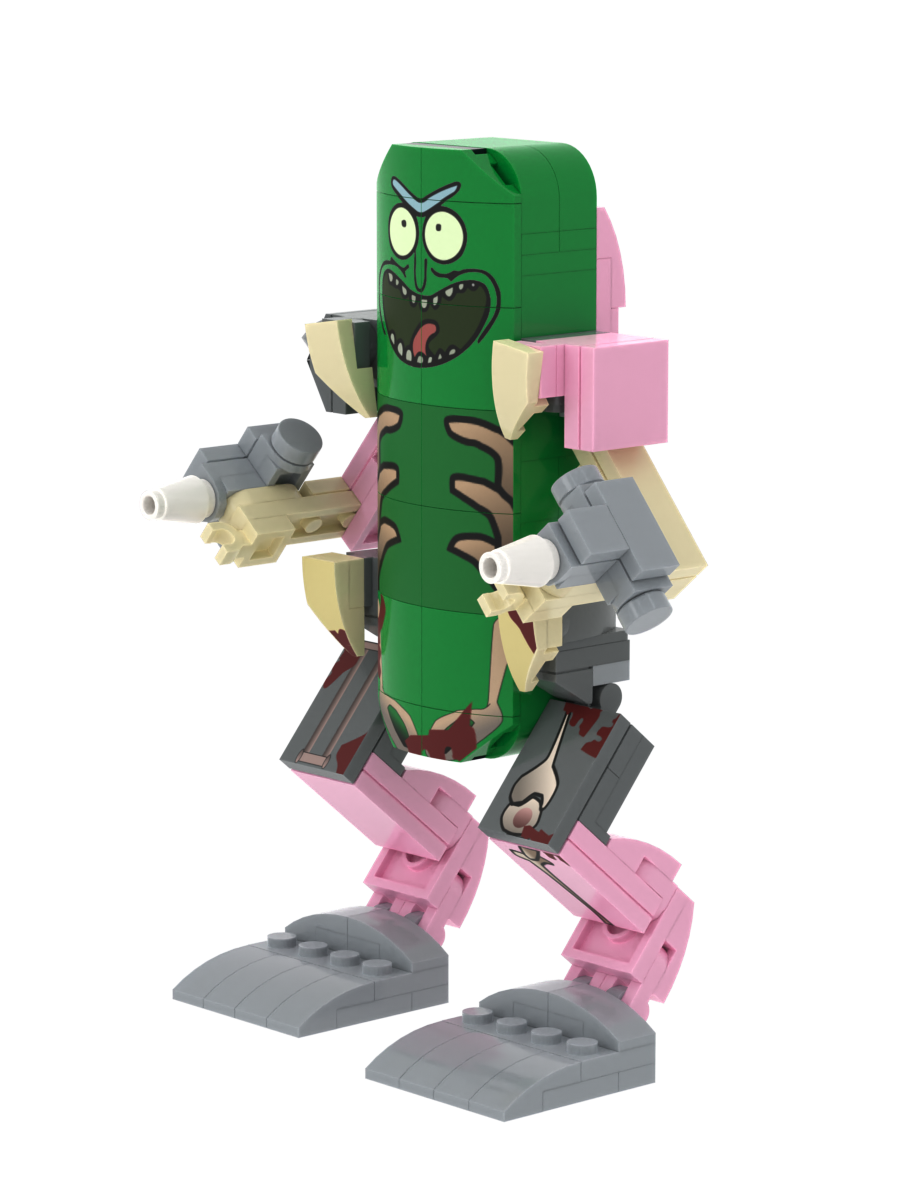 Pickle Rick custom brick figure