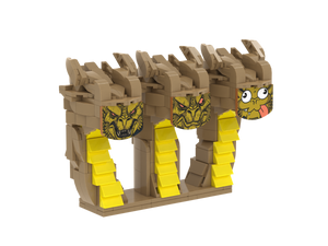 Three Heads custom brick figure