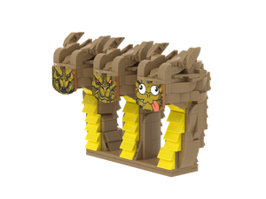 Three Heads custom brick figure