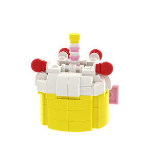 Cute Cartoon Cake brick scene accessory, detail view 1