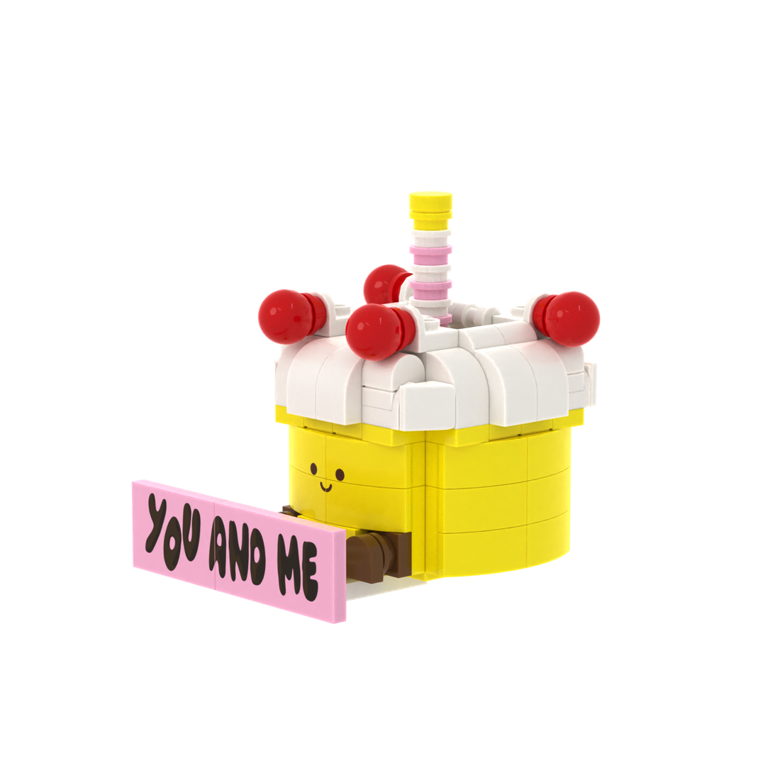 Cute Cartoon Cake brick scene accessory, detail view 2