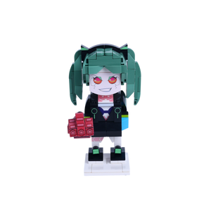 Cyber Pigtail Blaster custom brick figure, main product view