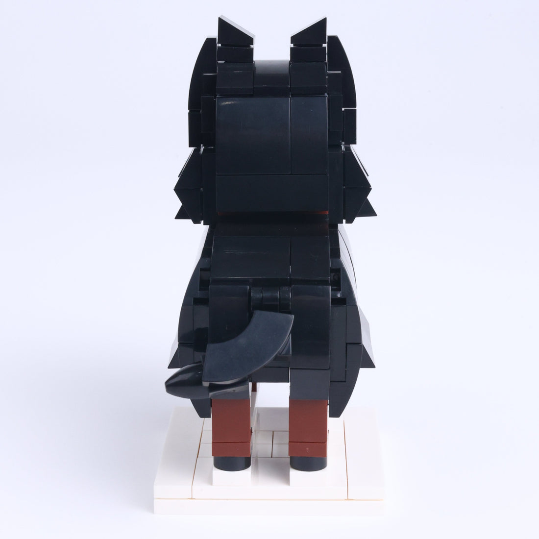 Doberman dog brick figure, back view