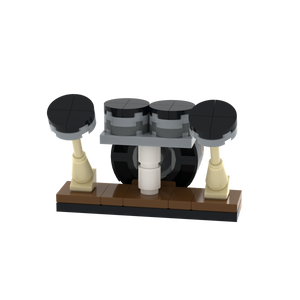Drum Kit brick scene accessory, detail view 1
