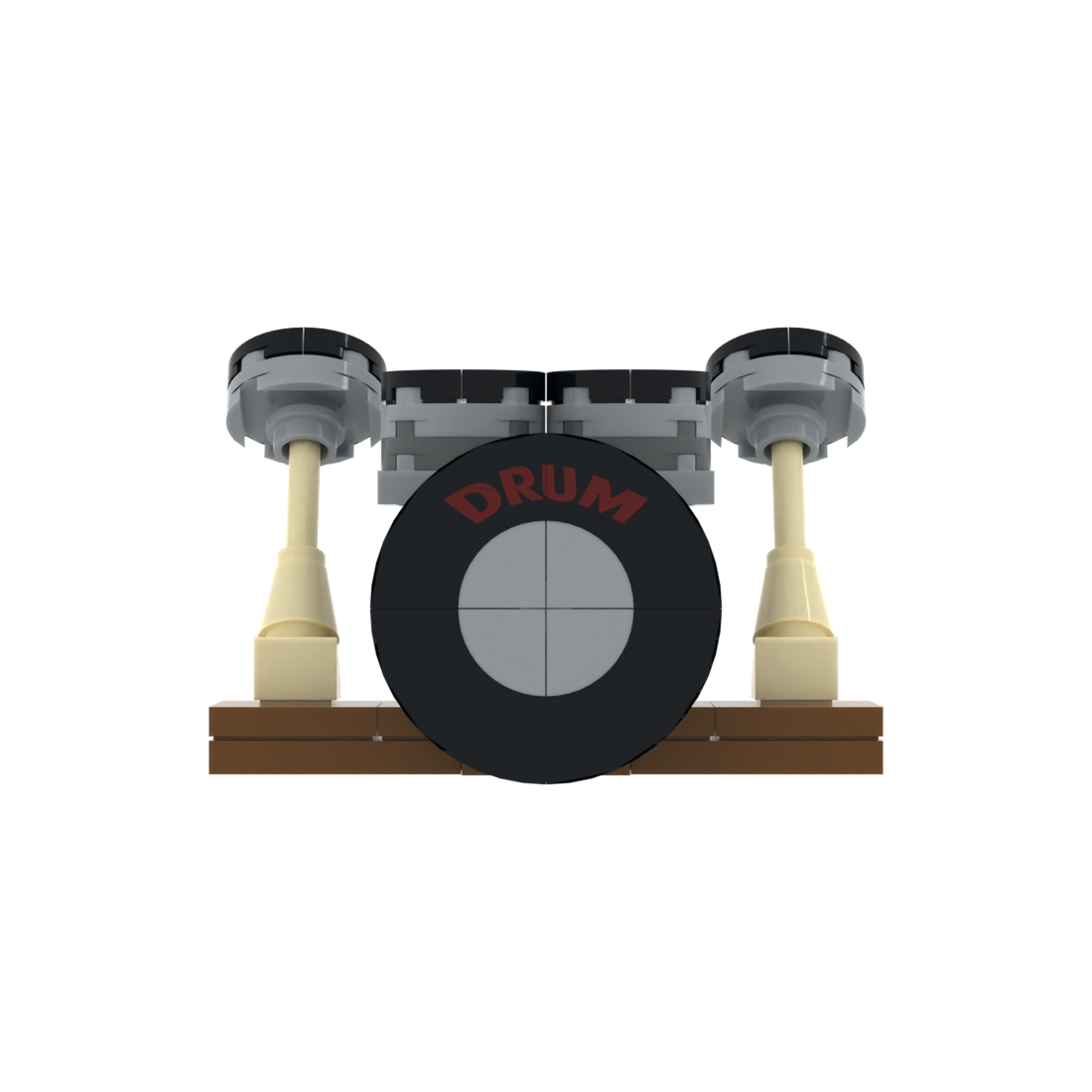 Drum Kit brick scene accessory, left-side view