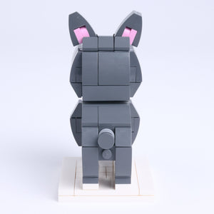 French Bulldog dog brick figure, back view