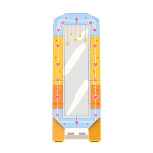 Full-length Decor Mirror brick scene accessory, left-side view