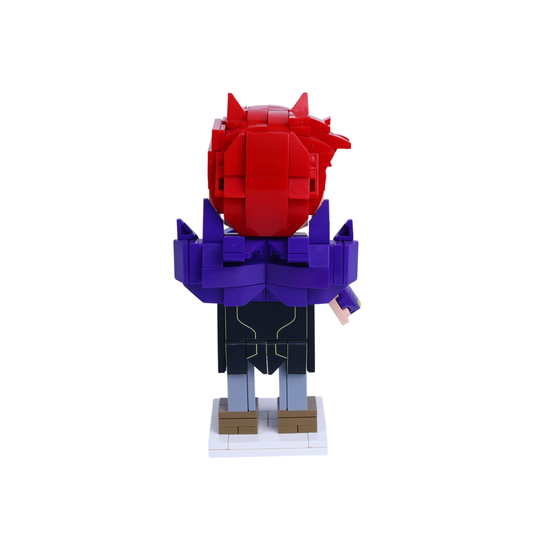 Gauntlet Street Brawler custom brick figure, back view