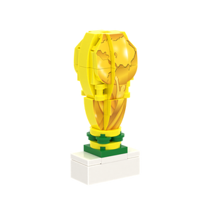 Golden Trophy brick scene accessory, right-side view