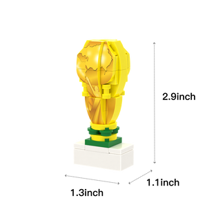 Golden Trophy brick scene accessory, size guide