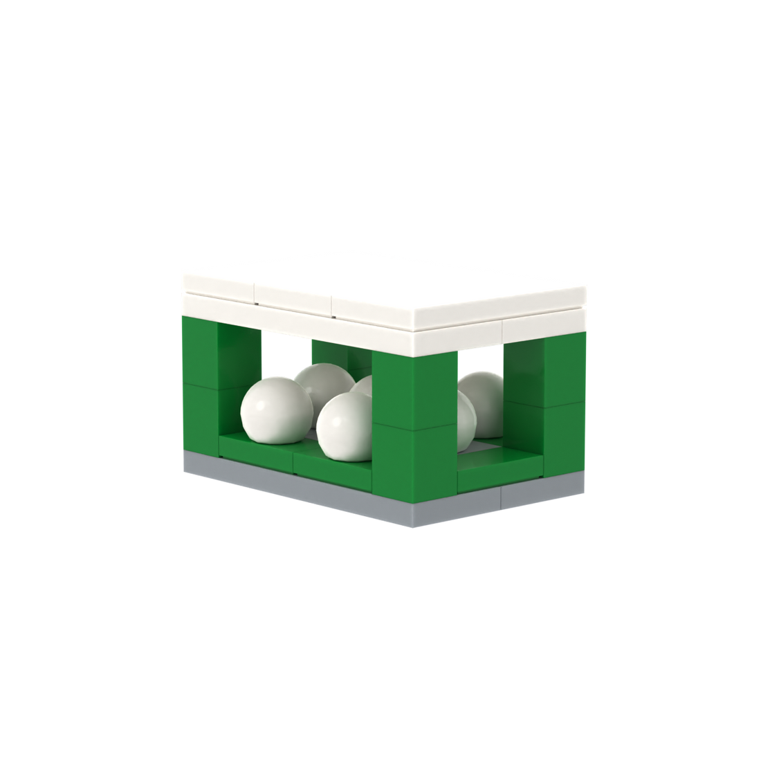 Golf Ball Storage Cabinet brick scene accessory, detail view 2