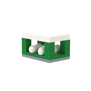 Golf Ball Storage Cabinet brick scene accessory, detail view 2