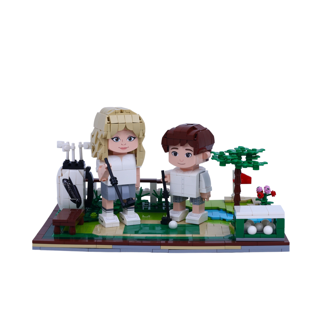 Golf Buddies brick scene, lifestyle view