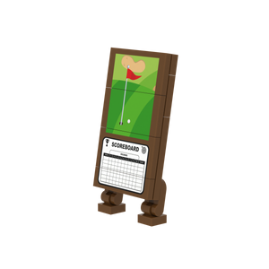 Golf Scoreboard brick scene accessory, detail view 2