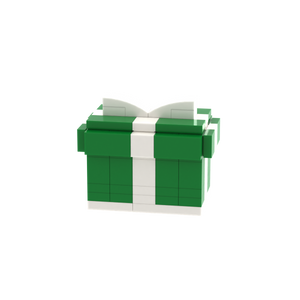 Green Gift Box brick scene accessory, detail view 1