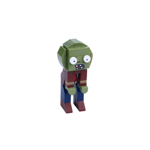Green Undead Character brick art collectible, left-side view