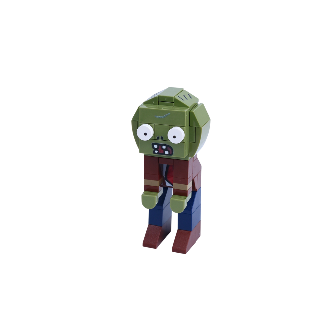 Green Undead Character brick art collectible, right-side view