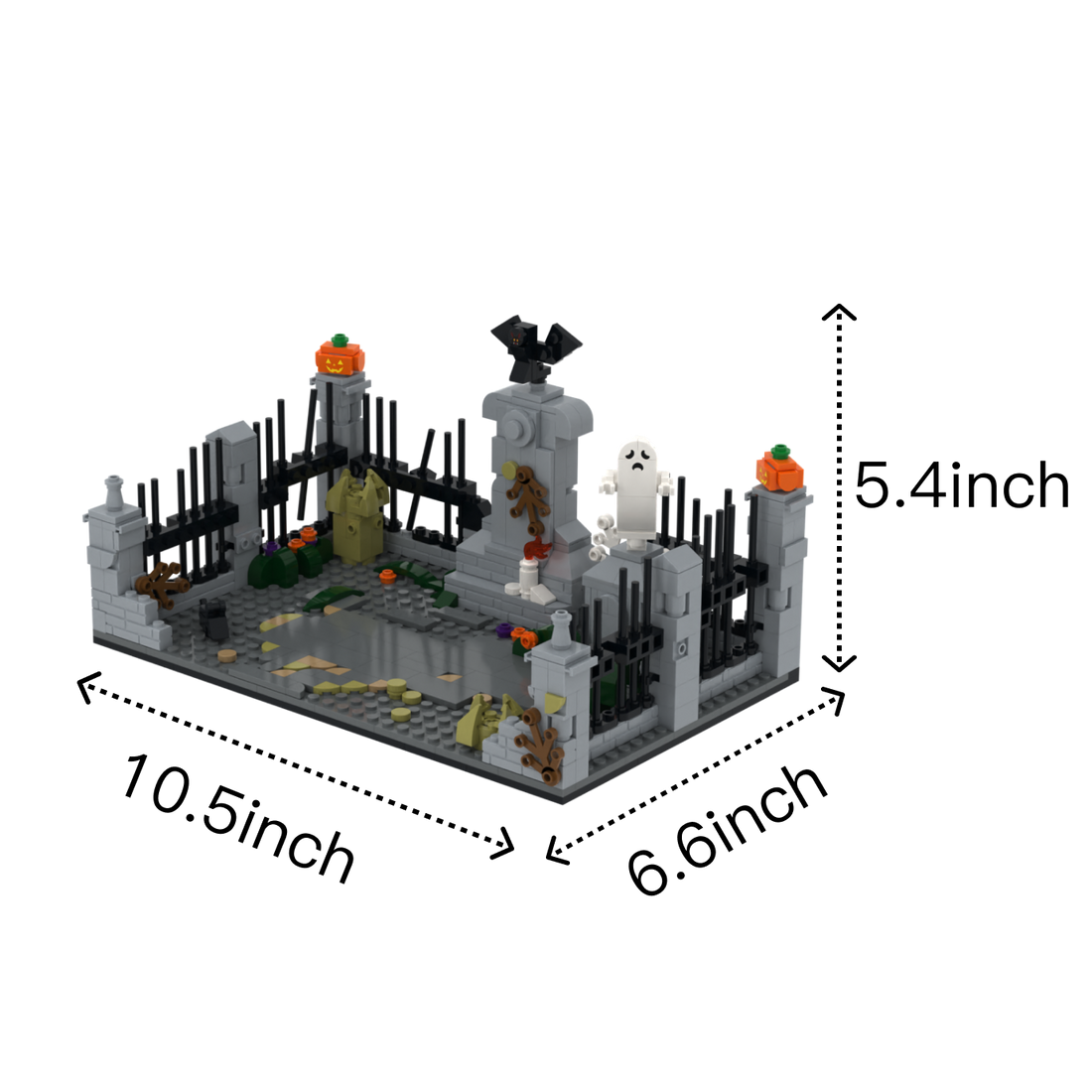 Halloween · Cemetery brick scene, lifestyle view