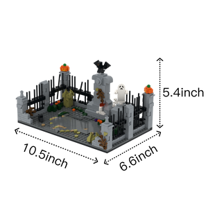 Halloween · Cemetery brick scene, lifestyle view